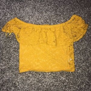 yellow crop top